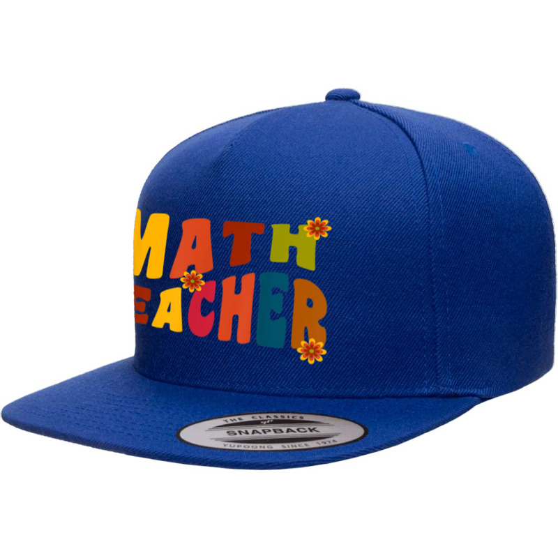 Mathematics Equation Back To School Retro Math Teacher's Day 5 panel snapback cap by Fashonus | Artistshot