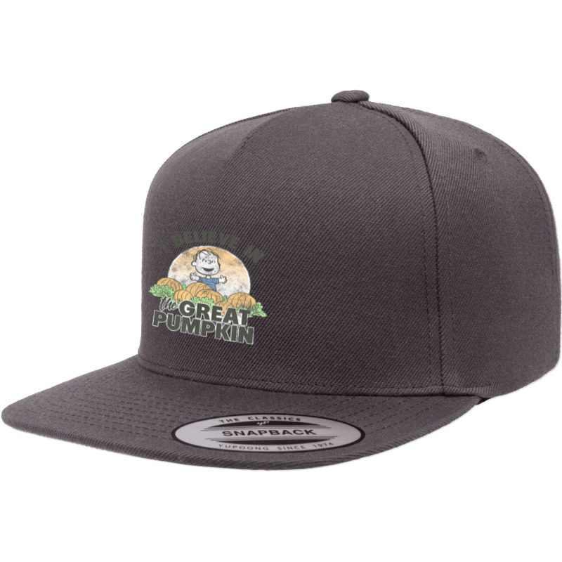 Peanuts Halloween Great Pumpkin 5 panel snapback cap by Gibbons Washburn | Artistshot