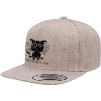 Everything Is Fine Funny Stressed Out Cat Graphic T Shirt 5 Panel Snapback Cap | Artistshot