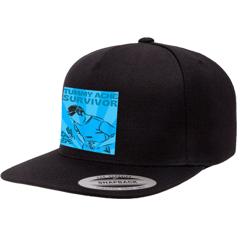 Tummy Ache Survivor. Illness Meme - Perfect For Anybody Ibs Irritable  5 panel snapback cap by cm-arts | Artistshot