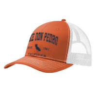 Lake Don Pedro California Ca Vintage Athletic Navy Sports De Pa Trucker Cap | Artistshot