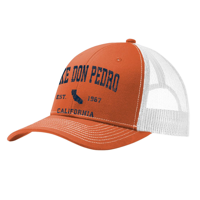 Lake Don Pedro California Ca Vintage Athletic Navy Sports De Pa Trucker Cap by Scout | Artistshot