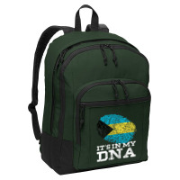 It's In My Dna Bahamian Gifts Fingerprint Proud Bahamas Flag Basic Backpack | Artistshot