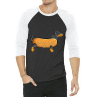 Pun Sausage Dog 3/4 Sleeve Shirt | Artistshot