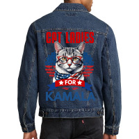 Cat Ladies For Kamala 2024 Men Denim Jacket | Artistshot