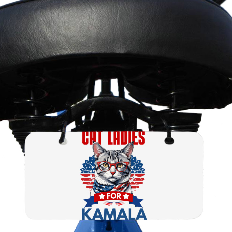 Cat Ladies For Kamala 2024 Bicycle License Plate | Artistshot