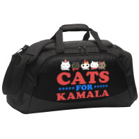 Cats For Kamala Active Duffel | Artistshot