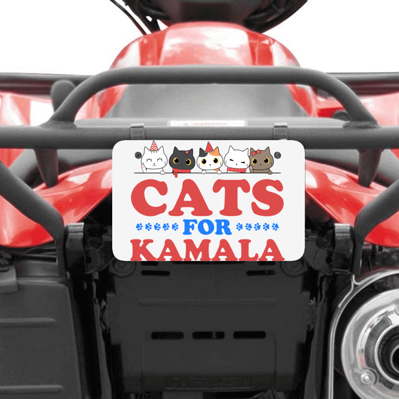 Cats For Kamala Atv License Plate | Artistshot