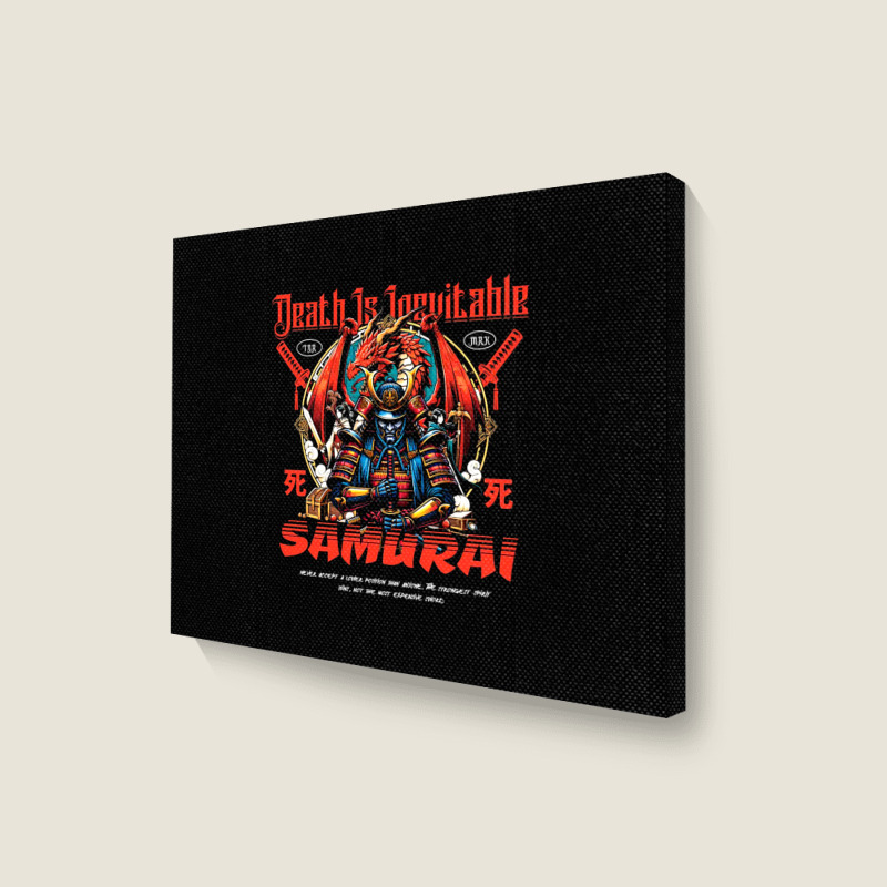 Samurai - Death Is Inevitable Landscape Canvas Print | Artistshot