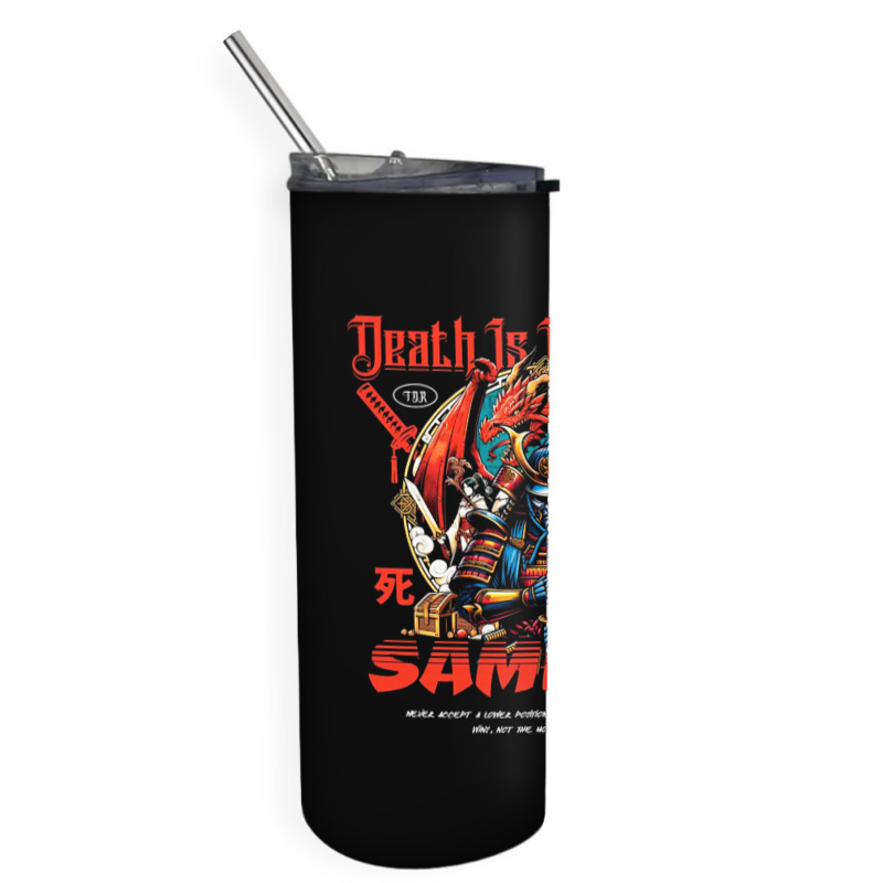 Samurai - Death Is Inevitable Skinny Tumbler | Artistshot