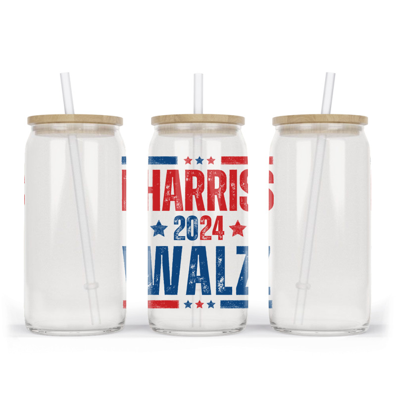 Kamala Harris 2024 Walz Glass Tumbler | Artistshot