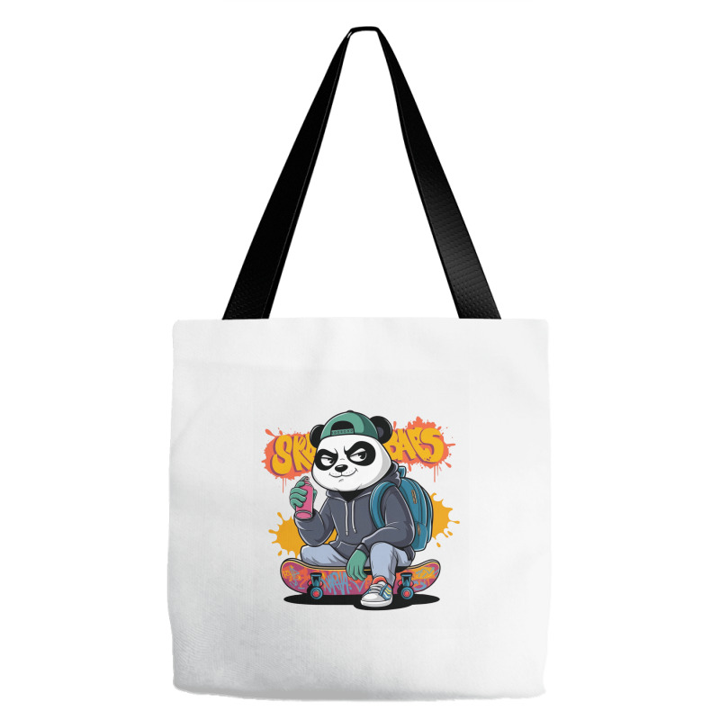 Urban Style Panda Character Tote Bags | Artistshot