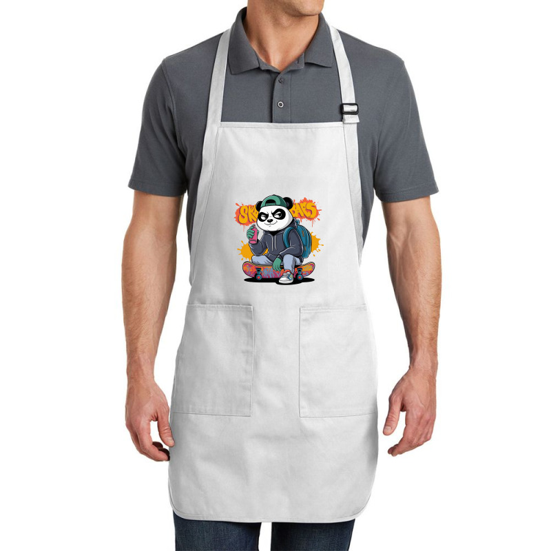 Urban Style Panda Character Full-length Apron | Artistshot