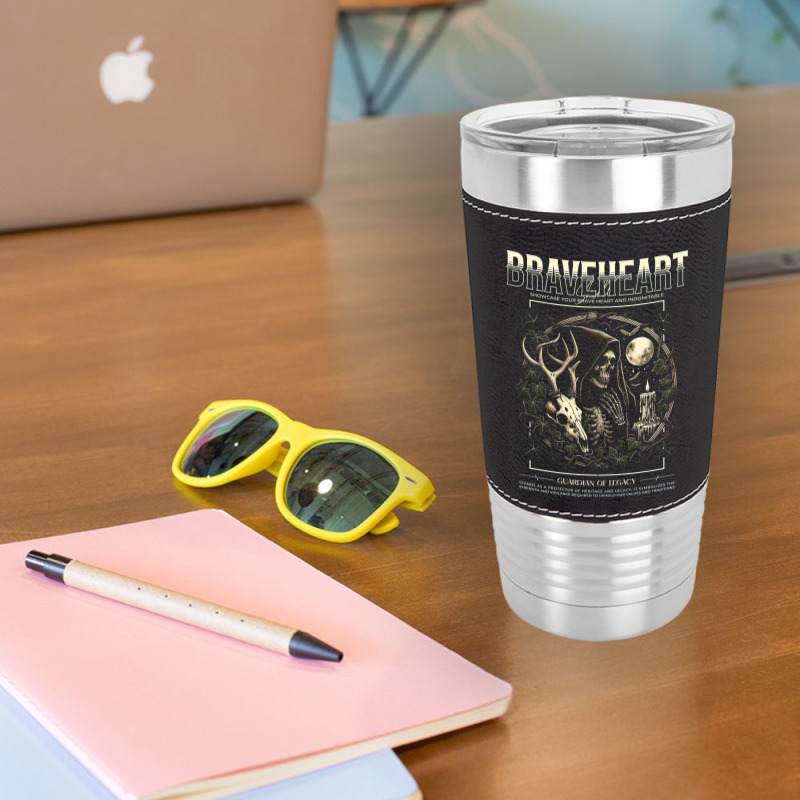 Braveheart Skull Leatherette Tumbler | Artistshot