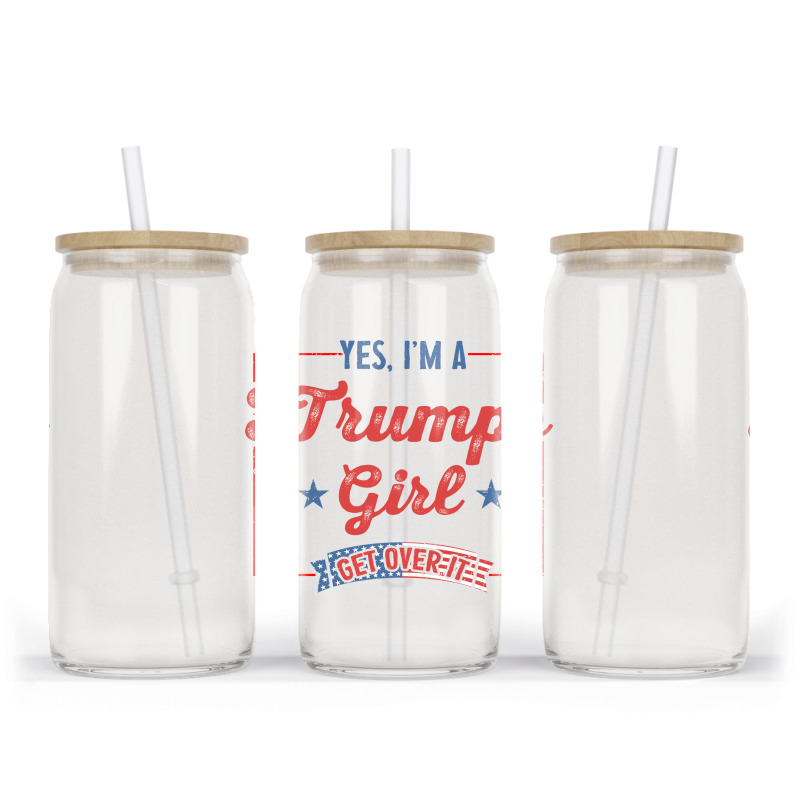 Yes I Am A Trump Girl 2 Glass Tumbler | Artistshot