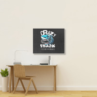 Crazy Shark Landscape Canvas Print | Artistshot