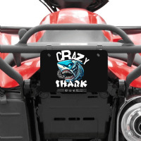 Crazy Shark Atv License Plate | Artistshot