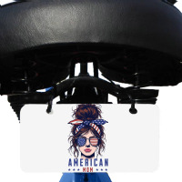 Messy Bun Hair American Flag Bicycle License Plate | Artistshot