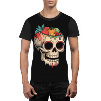 Colorful Melting Skull Halloween Graphic T-shirt | Artistshot