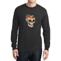 Colorful Melting Skull Halloween Long Sleeve Shirts | Artistshot