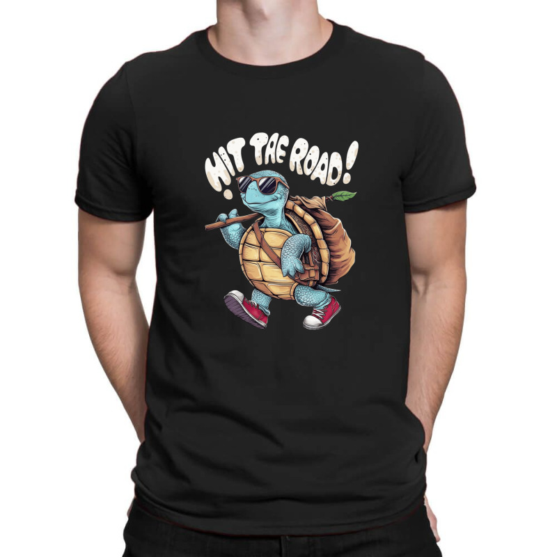 Hit The Road,funny Turtle T-shirt | Artistshot