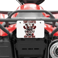 Scary Haunted Teddy Halloween Atv License Plate | Artistshot