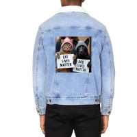 Cat Lives Matter Dog Lives Matter Trump 2024 Cats Unisex Sherpa-lined Denim Jacket | Artistshot