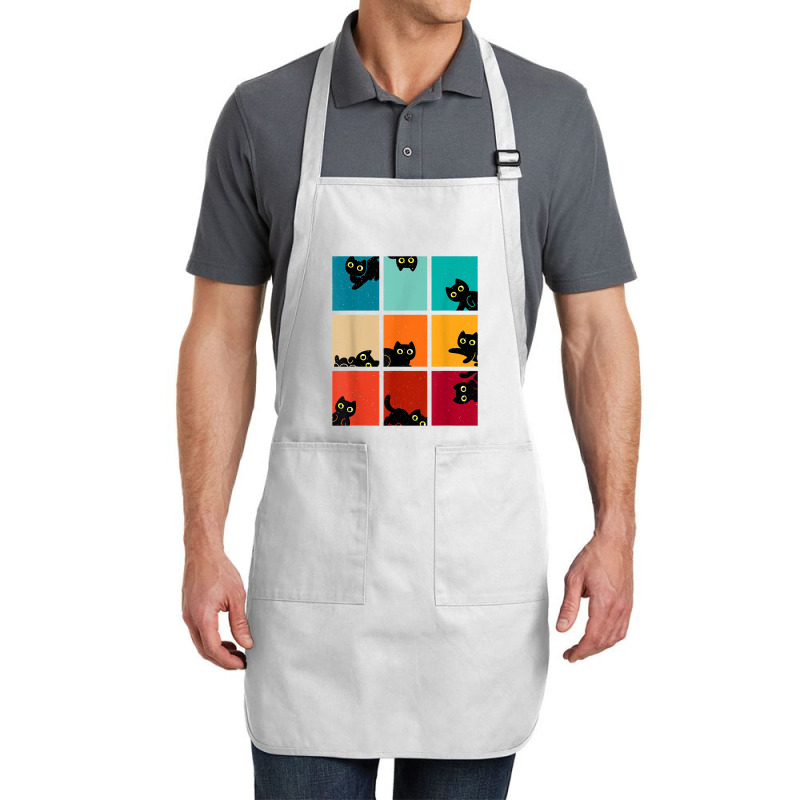 Funny Cat Kitten Meme Vintage Sunset Full-length Apron | Artistshot