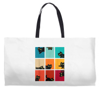 Funny Cat Kitten Meme Vintage Sunset Weekender Totes | Artistshot