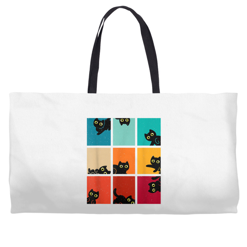 Funny Cat Kitten Meme Vintage Sunset Weekender Totes | Artistshot