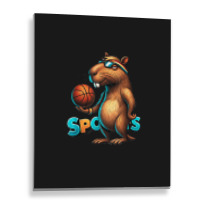 Capybara Basketball Animal Metal Print Vertical | Artistshot