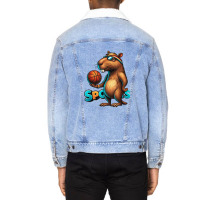 Capybara Basketball Animal Unisex Sherpa-lined Denim Jacket | Artistshot