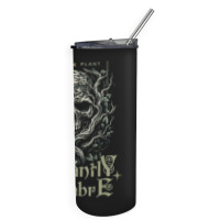 Gothic Plant Skull Skinny Tumbler | Artistshot