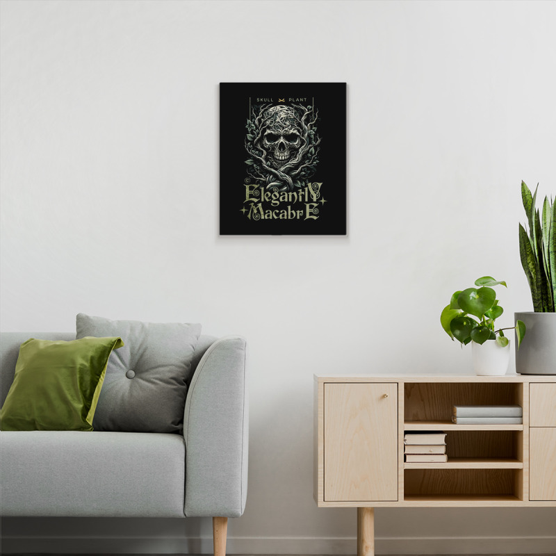 Gothic Plant Skull Metal Print Vertical | Artistshot