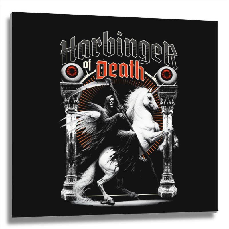 Harbinger Of Death Metal Print Square | Artistshot