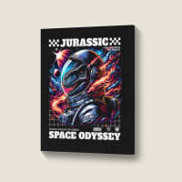 Jurassic Space Odyssey Portrait Canvas Print | Artistshot