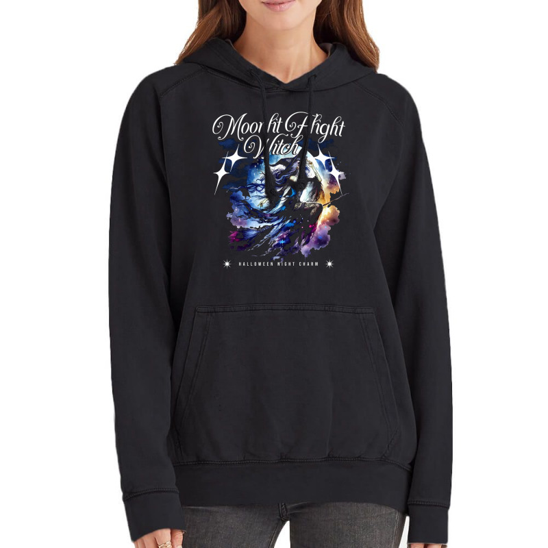 Moonlit Flight Witch Vintage Hoodie | Artistshot