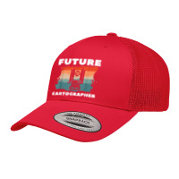 Retro Future Cartographer Map Making Cartography Retro Trucker Cap | Artistshot