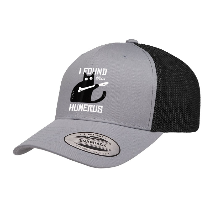 Scary I Found This Humerus Cat Black Humorous Medical Retro Trucker Cap by cm-arts | Artistshot