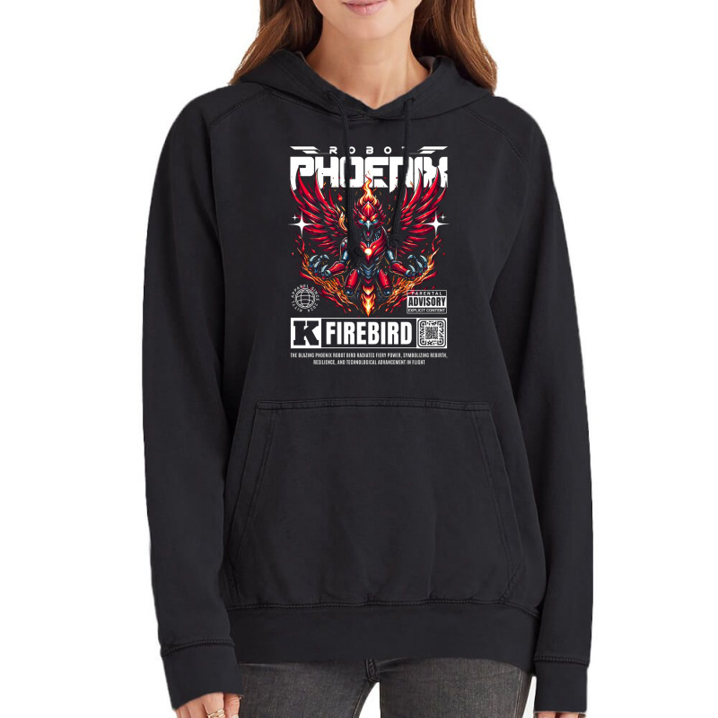 Robot Phoenix Fire Bird Vintage Hoodie | Artistshot