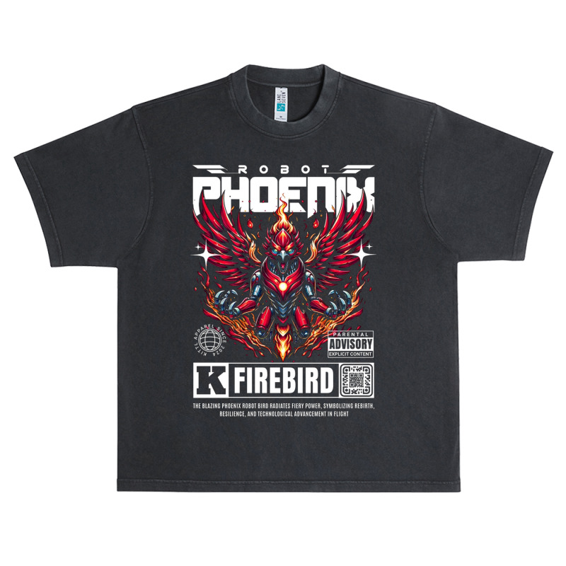 Robot Phoenix Fire Bird Urban Heavy T-shirt | Artistshot