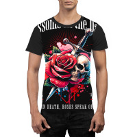 Rose Flower Impaled Sword Graphic T-shirt | Artistshot