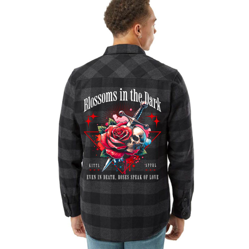 Rose Flower Impaled Sword Flannel Shirt | Artistshot