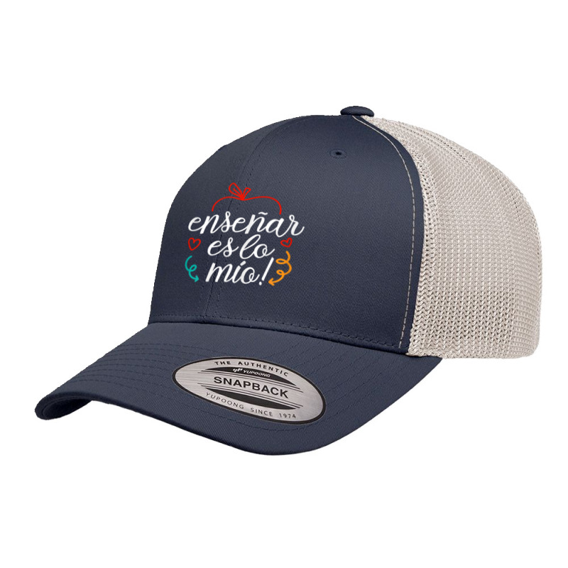 Womens Ensenar Es Lo Mio Playera Bilingual Spanish Teacher Retro Trucker Cap by liqualyfu | Artistshot