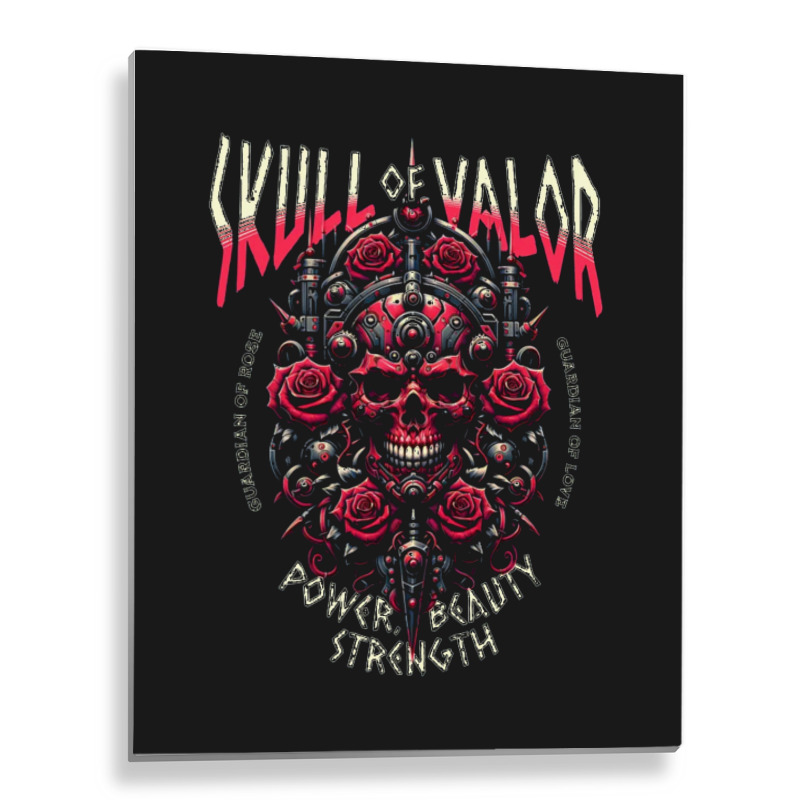 Skull Of Valor Metal Print Vertical | Artistshot