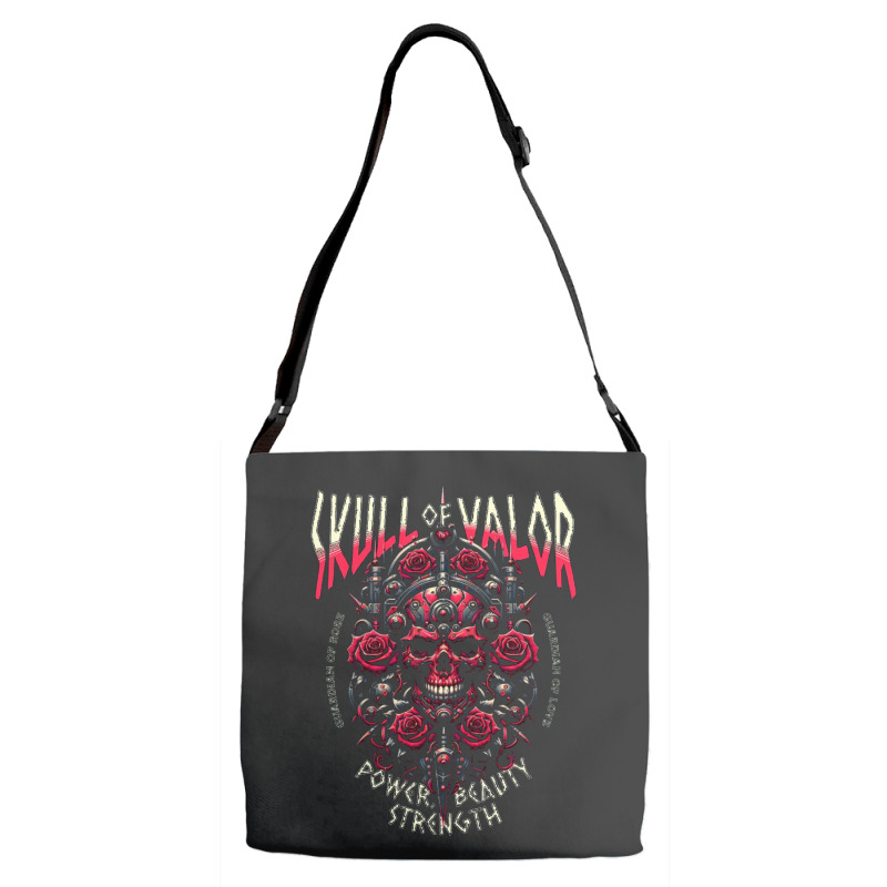 Skull Of Valor Adjustable Strap Totes | Artistshot