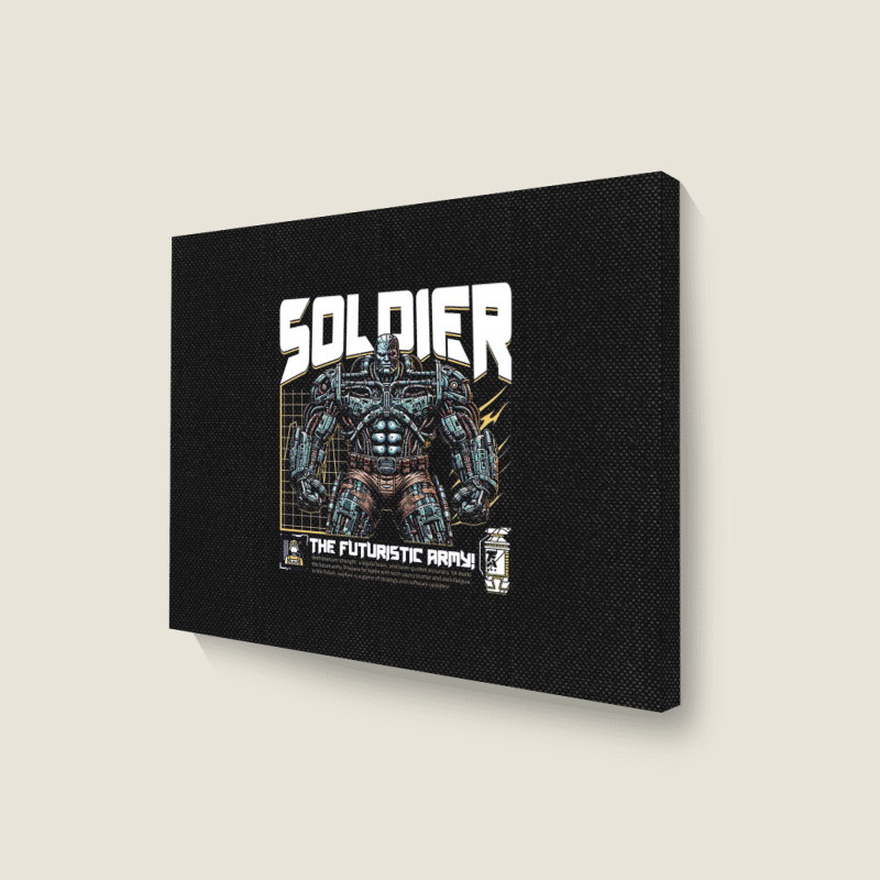 Soldier Robot Futuristic Army Sci-fi Military Landscape Canvas Print | Artistshot