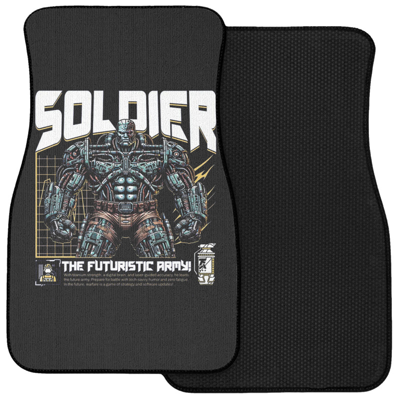 Soldier Robot Futuristic Army Sci-fi Military Front Car Mat | Artistshot