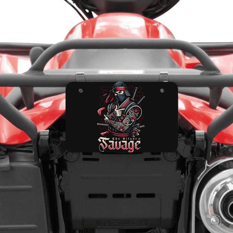 The Silent Savage Atv License Plate | Artistshot