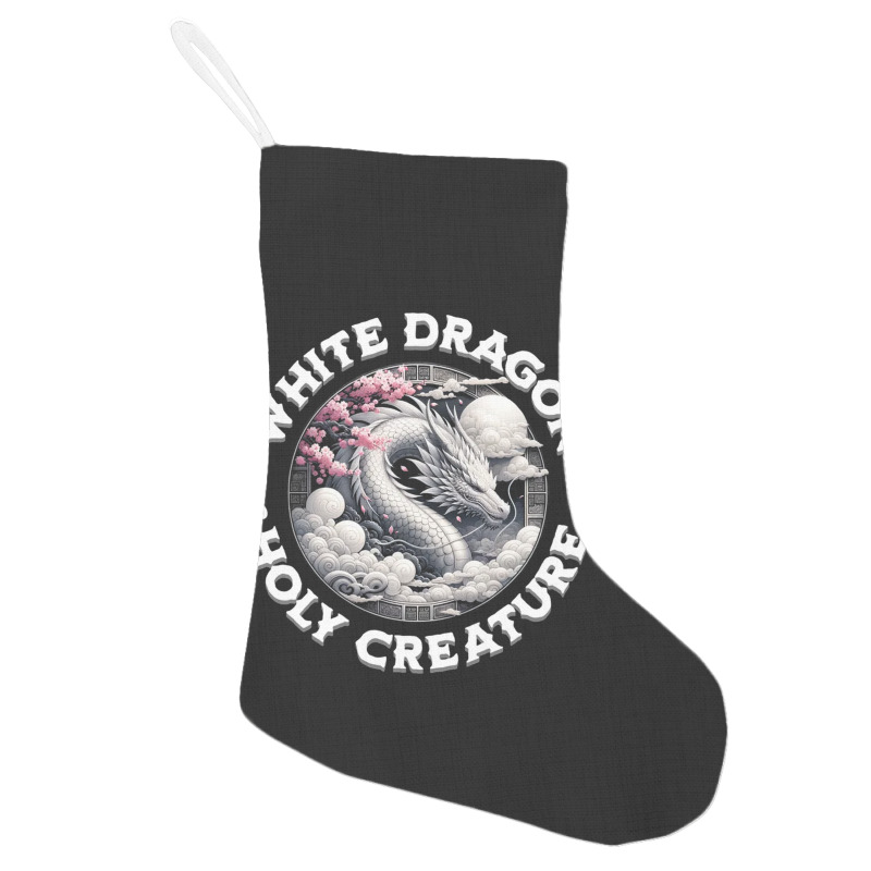 White Dragon Holly Creature Holiday Stocking | Artistshot